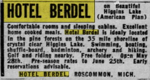 Hotel Berdel - May 1949 Ad